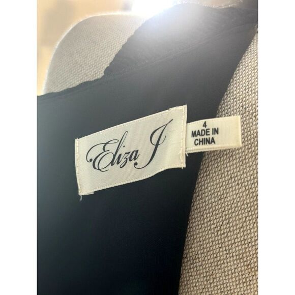 Eliza J Cold Shoulder Sparkle Knit Sheath Dress in Black Size 4 - Picture 7 of 8